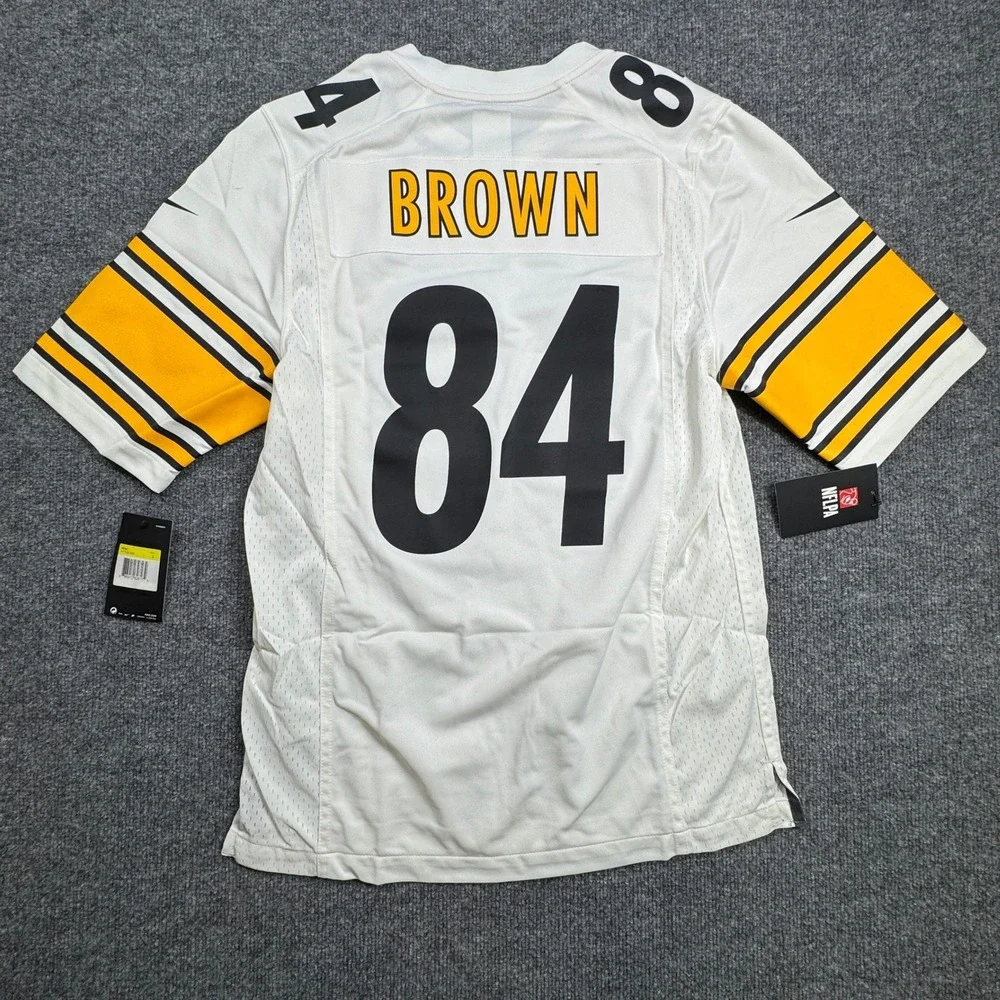 Antonio Brown‎ 84 Pittsburgh Steelers Nike Jersey Mens Small White NFL On Field